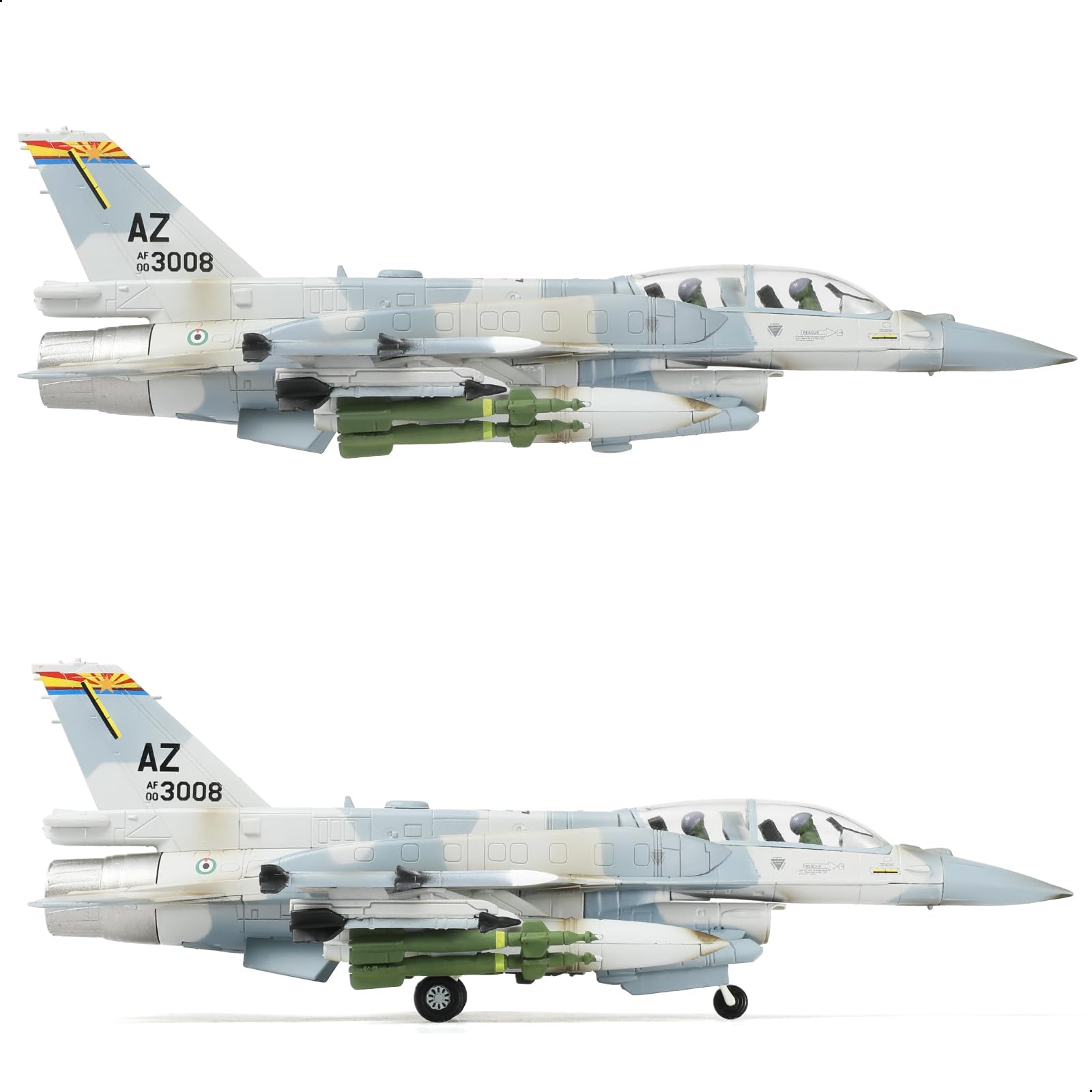 1/72 F-16F Block 60 UAE Fighter Jet Model – Diecast Alloy Aircraft