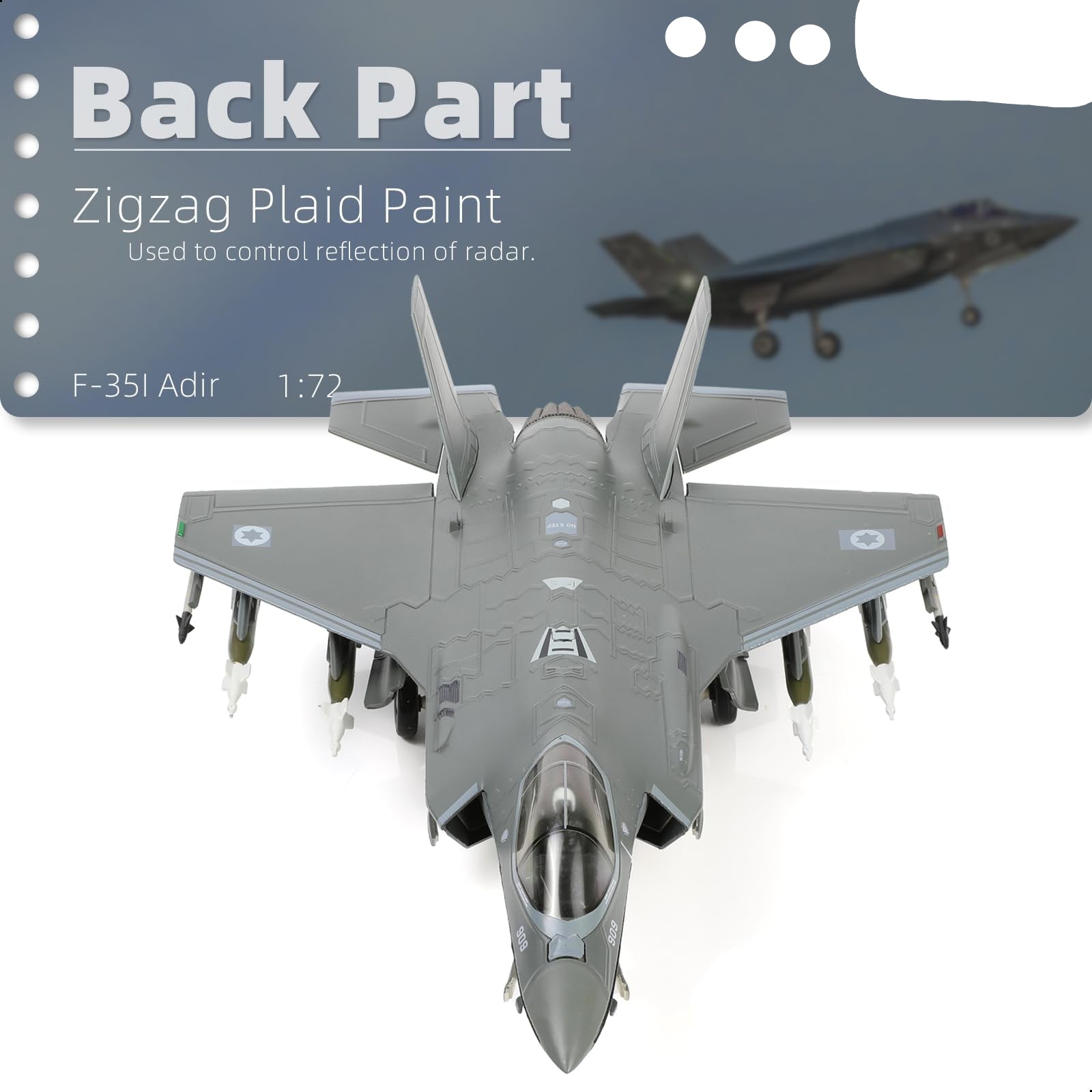 1/72 F-35I Israeli Air Force Stealth Fighter Die-cast Model