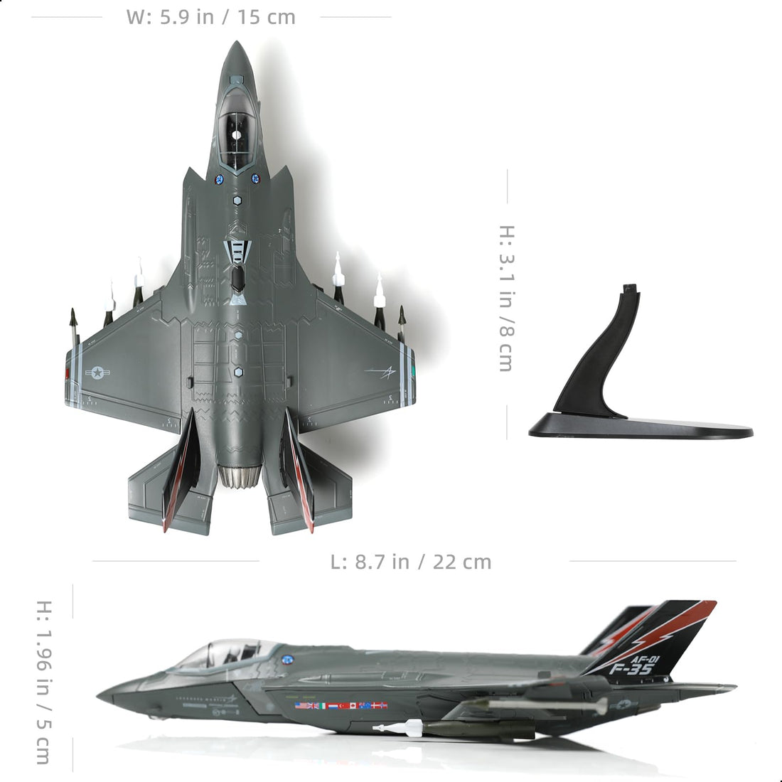1/72 F-35A Lightning II AF-01 Beast Mode Die-cast Fighter Model