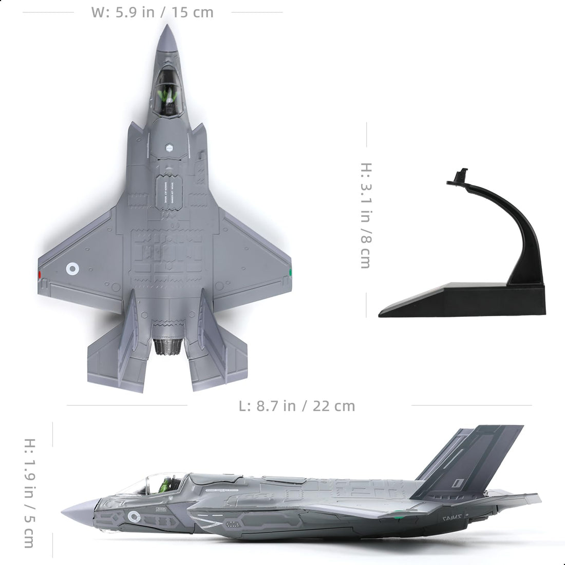 1/72 F-35B Lightning II Fighter Model – RAF 138 EAW