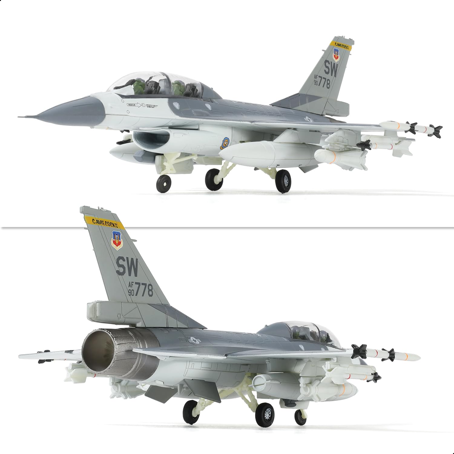 1/72 F-16D Block 42 MiG Killer Fighter Jet Model – Diecast Alloy Aircraft