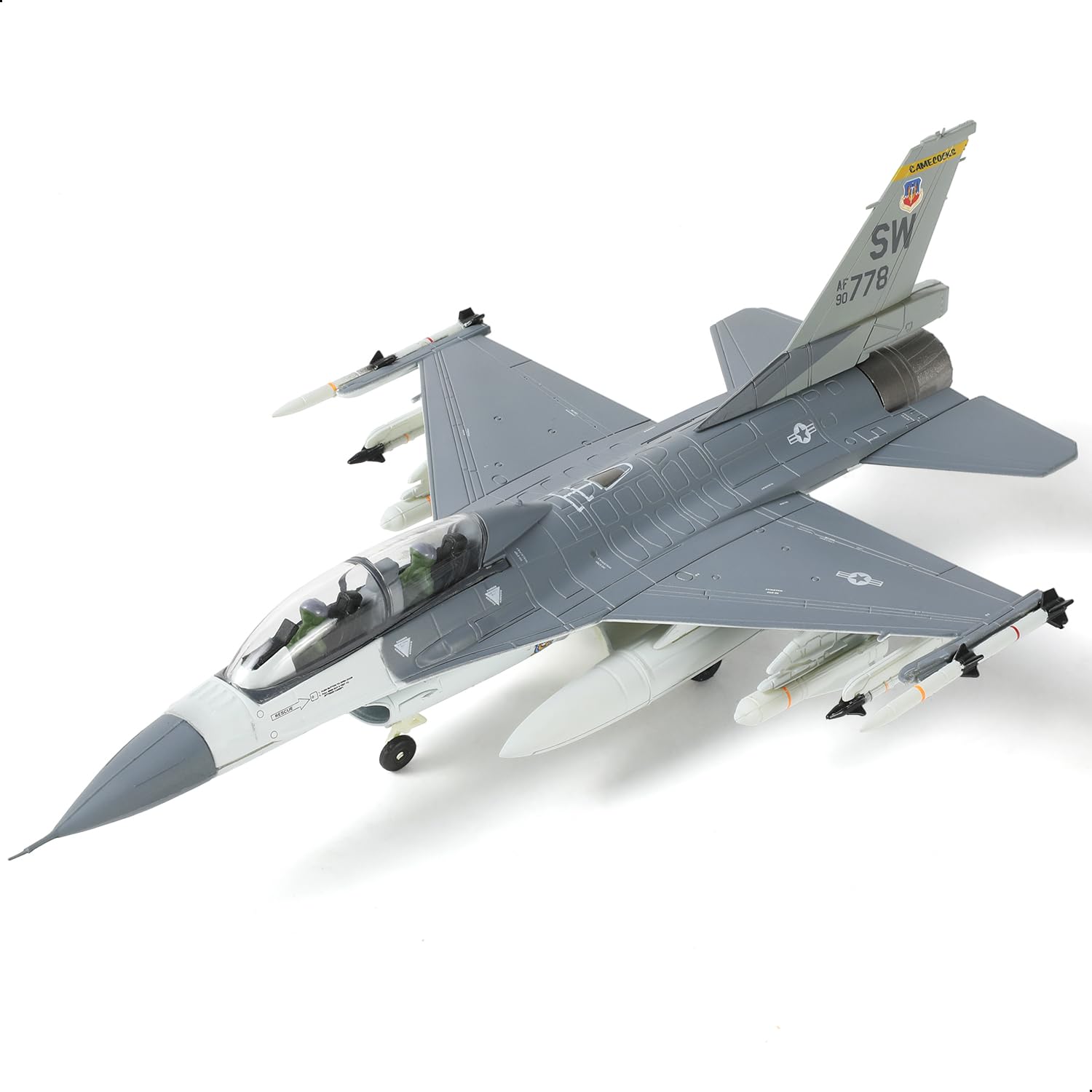 1/72 F-16D Block 42 MiG Killer Fighter Jet Model – Diecast Alloy Aircraft