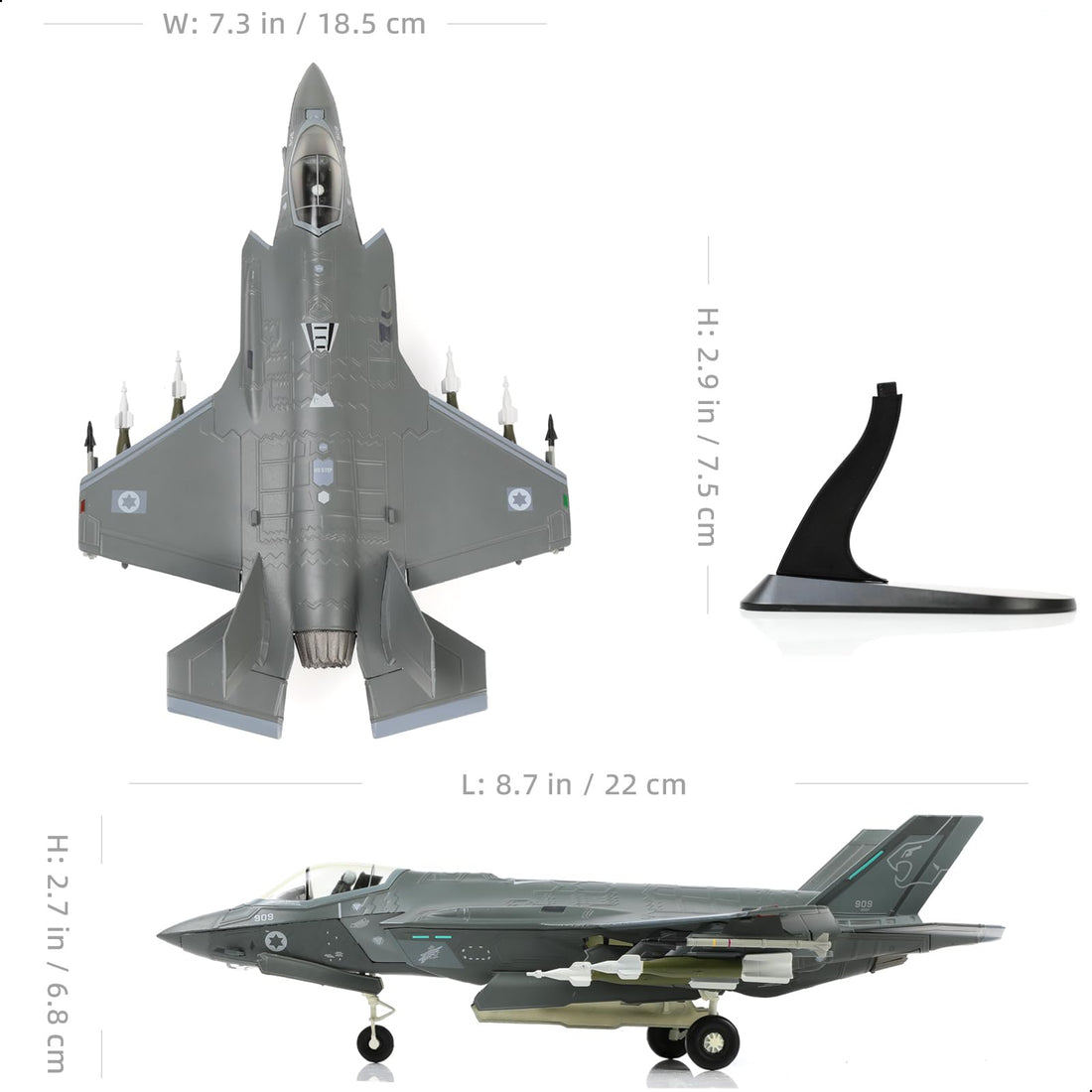 1/72 F-35I Israeli Air Force Stealth Fighter Die-cast Model
