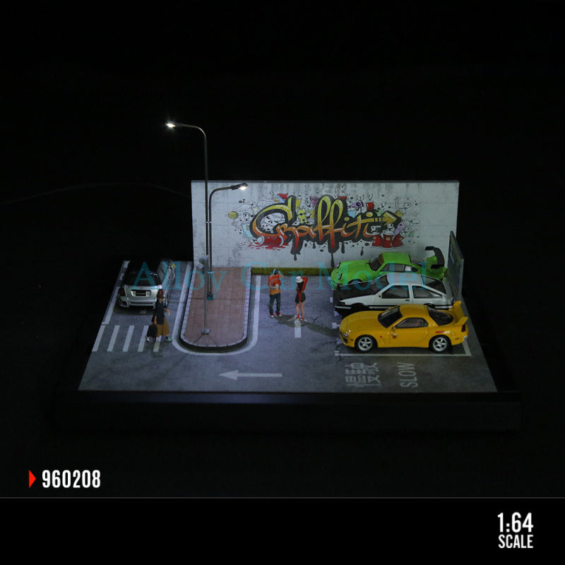 MoreArt 1:64 Street Scene Light Up Diorama Series 08 MODCOLS