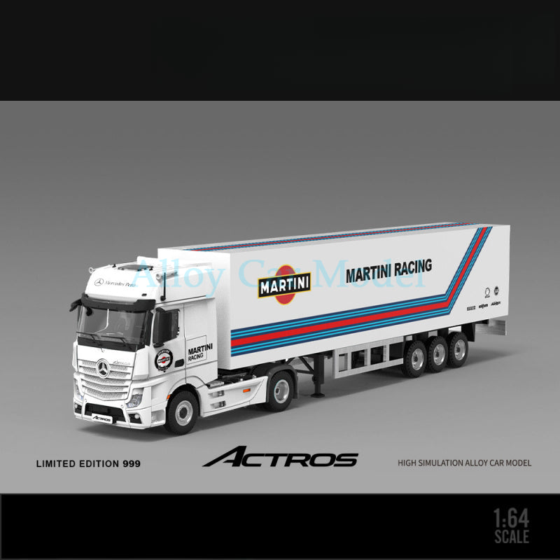 TM * PERKA 1:64 Mercedes Benz Actros Container Truck Premium Die Cast Model MODCOLS