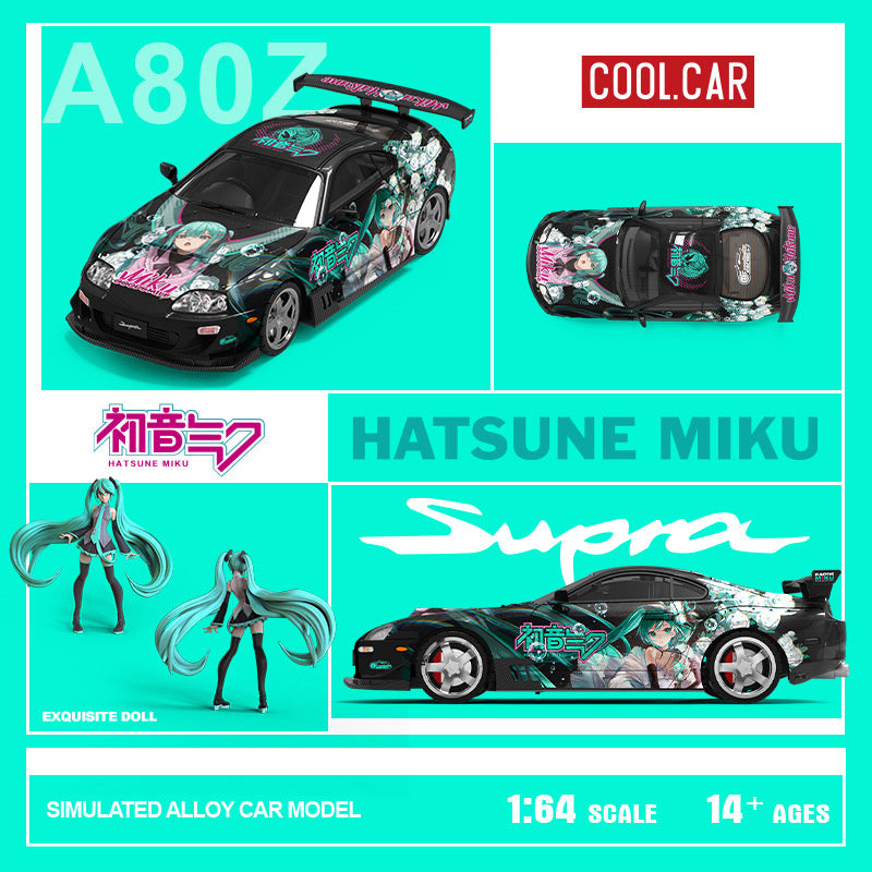 Cool Car 1:64 Supra A80Z Hatsune Miku Livery Diecast Model MODCOLS