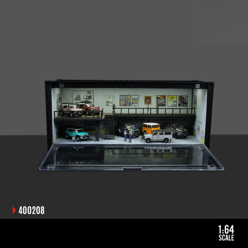 MoreArt Container Repair Shop Scene | 1:64 Lighted Diorama MODCOLS