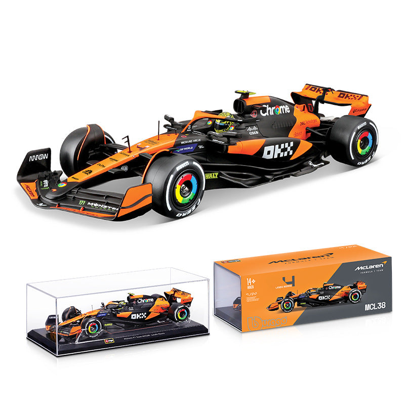 Bburago 1:24 2024 Miami MCL38 McLaren F1 Diecast Model Formula 1 Collectible Car MODCOLS