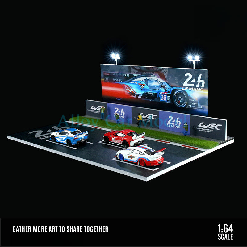 MoreArt 1:64 Le Mans Lighted Racing Diorama – Modular Garage Display MODCOLS