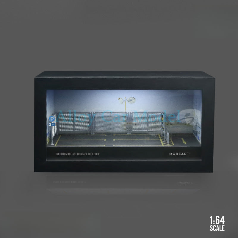 MoreArt 1:64 Framed Parking Lot Light Up Diorama MODCOLS