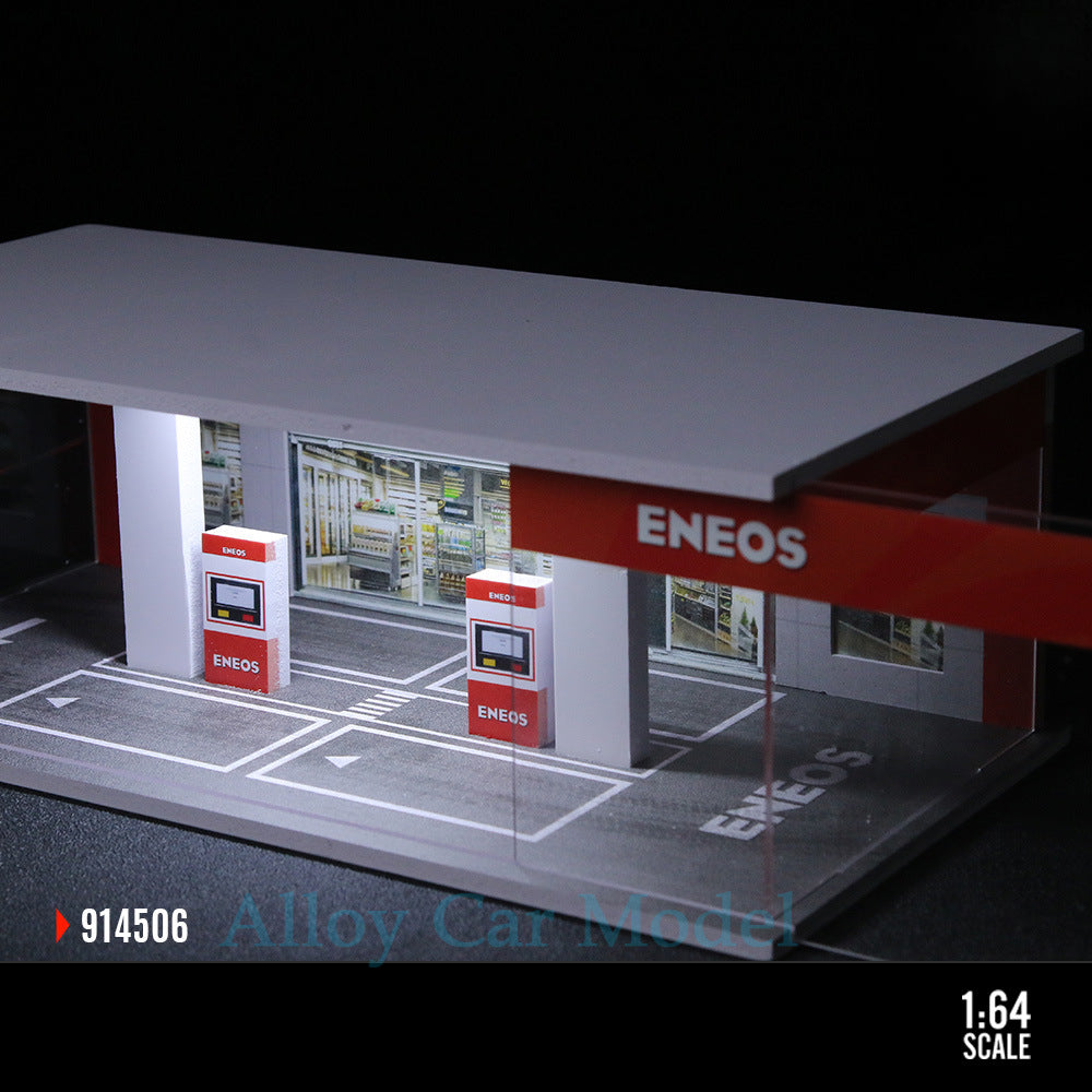 MoreArt 1:64 Simple Gas Station Display Scene Model MODCOLS