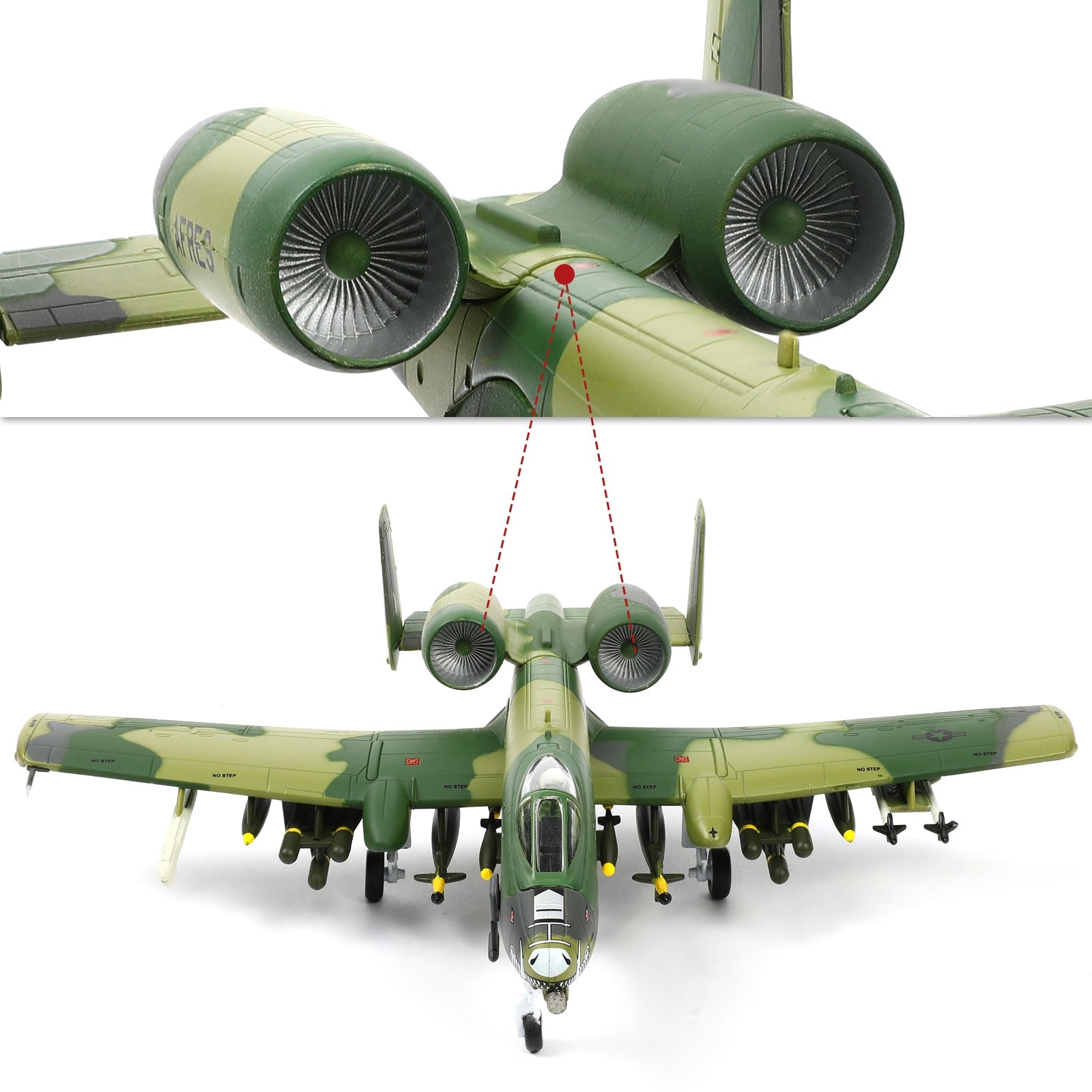 1/100 A-10 Thunderbolt II Warthog Die-cast Aircraft Model