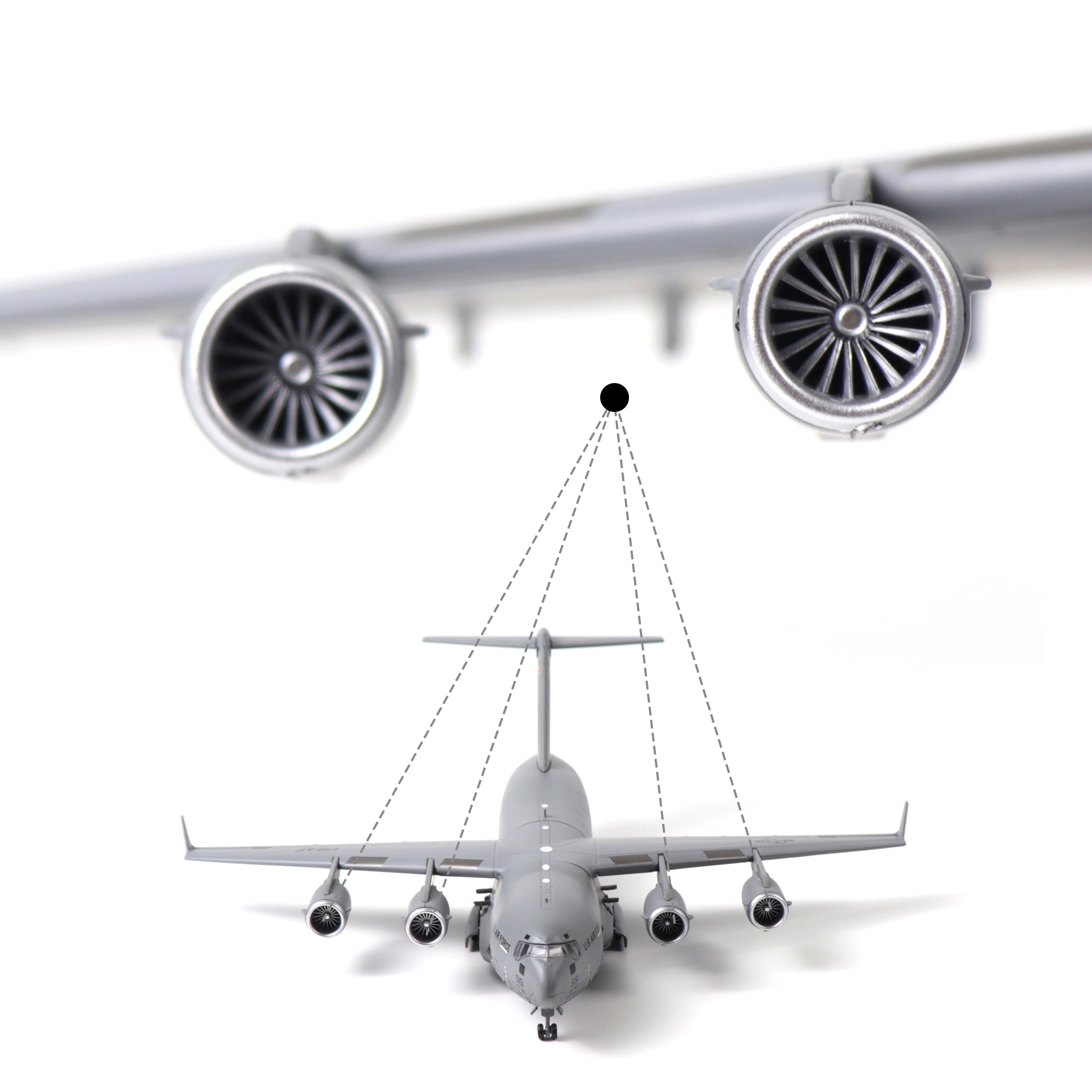 1/200 C-17 Globemaster III Diecast Model – USAF Alloy Transport Aircraft