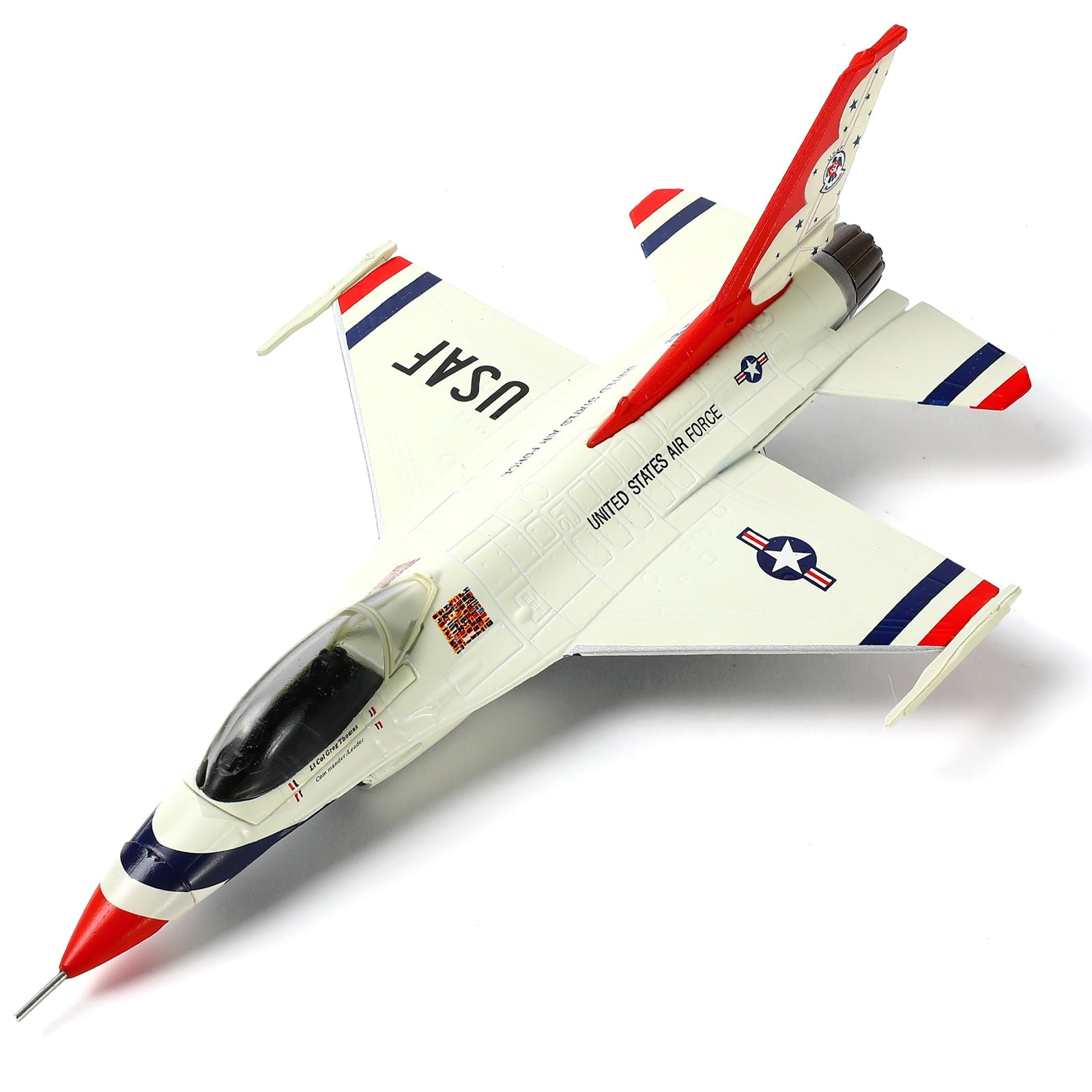 1/100 F-16C Thunderbird Diecast Fighter Jet Model – USAF Display Aircraft