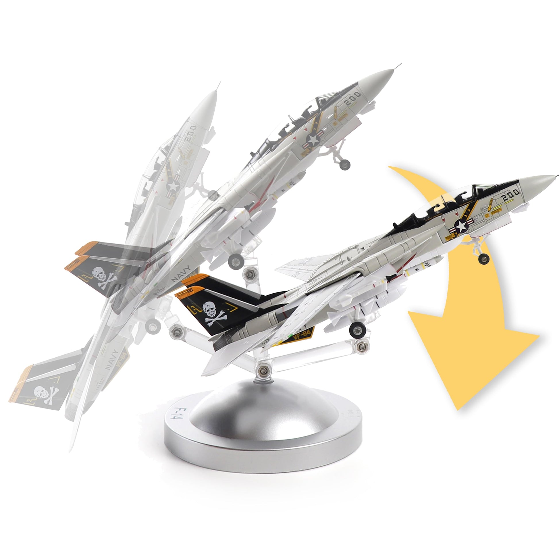 1/100 F-14A Tomcat VF-84 Jolly Rogers Diecast Model Airplane