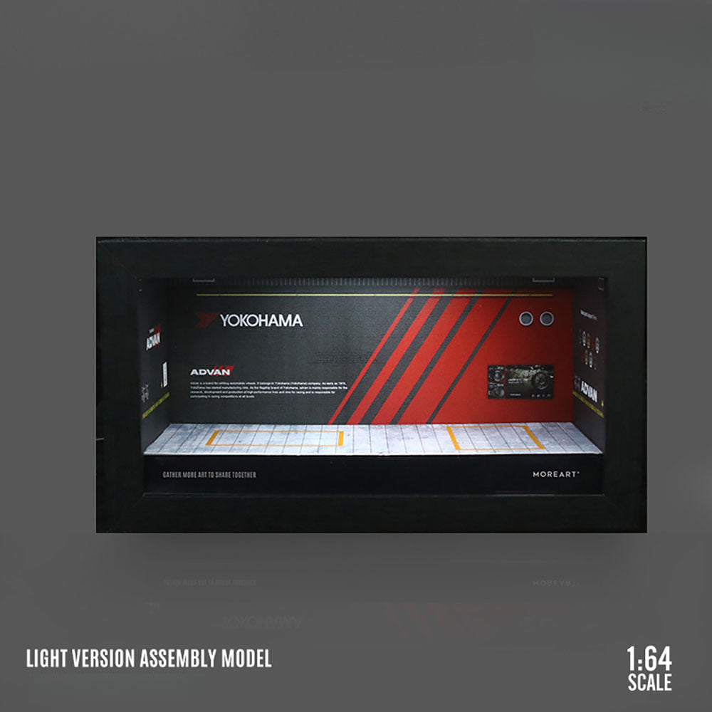 MoreArt 1:64 Advan HKS Red Bull Monster Garage Lighted Diorama Frame MODCOLS