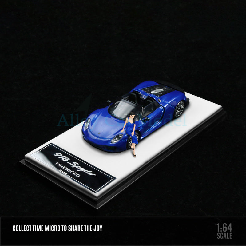 TimeMicro 1:64 Porsche 918 Diecast Model – Solid Color MODCOLS
