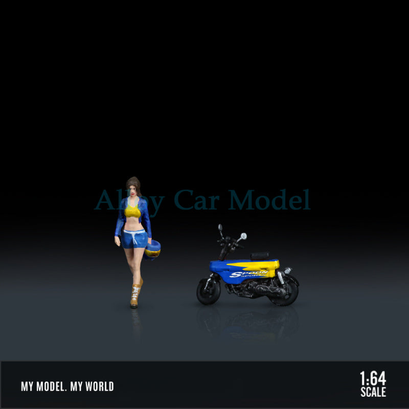 MoreArt 1:64 Honda MOTO COMPO SPOON Motorcycle Lady Resin Figurine Set MODCOLS