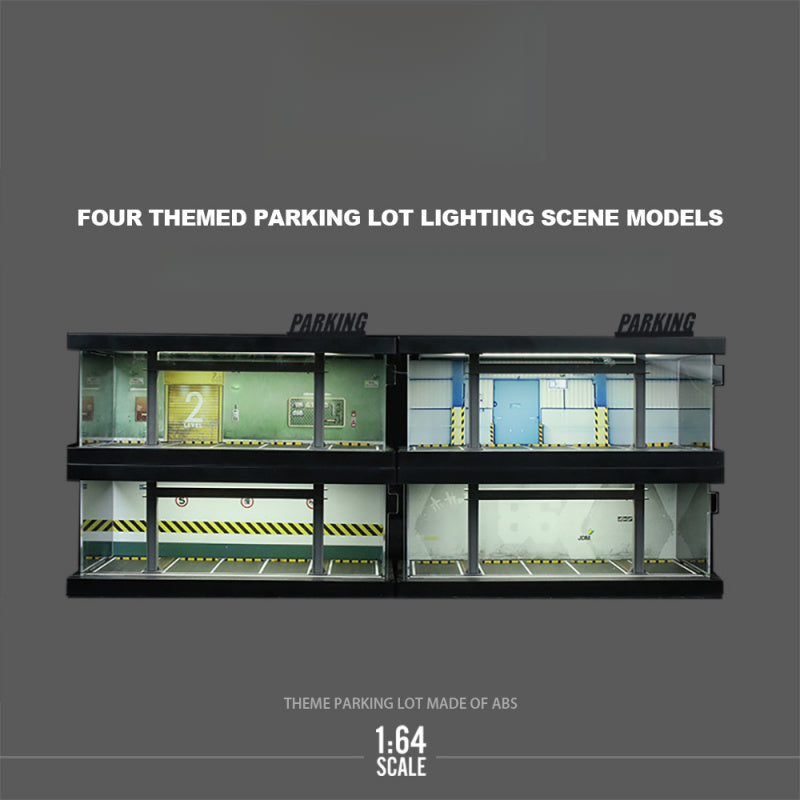 MoreArt 1:64 Four Theme Parking Garage Lighted Scene Model MODCOLS