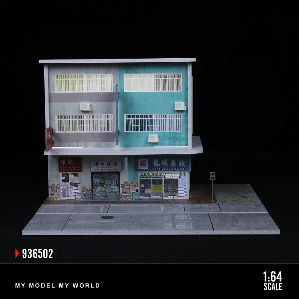 MoreArt 1:64 Hong Kong Street Scene Diorama | Lighted Display Model MODCOLS