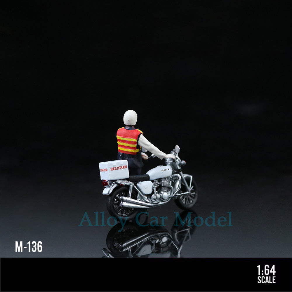 MoreArt 1:64 Tribute to Classic Hong Kong Traffic Police Motorcycle Figure MODCOLS