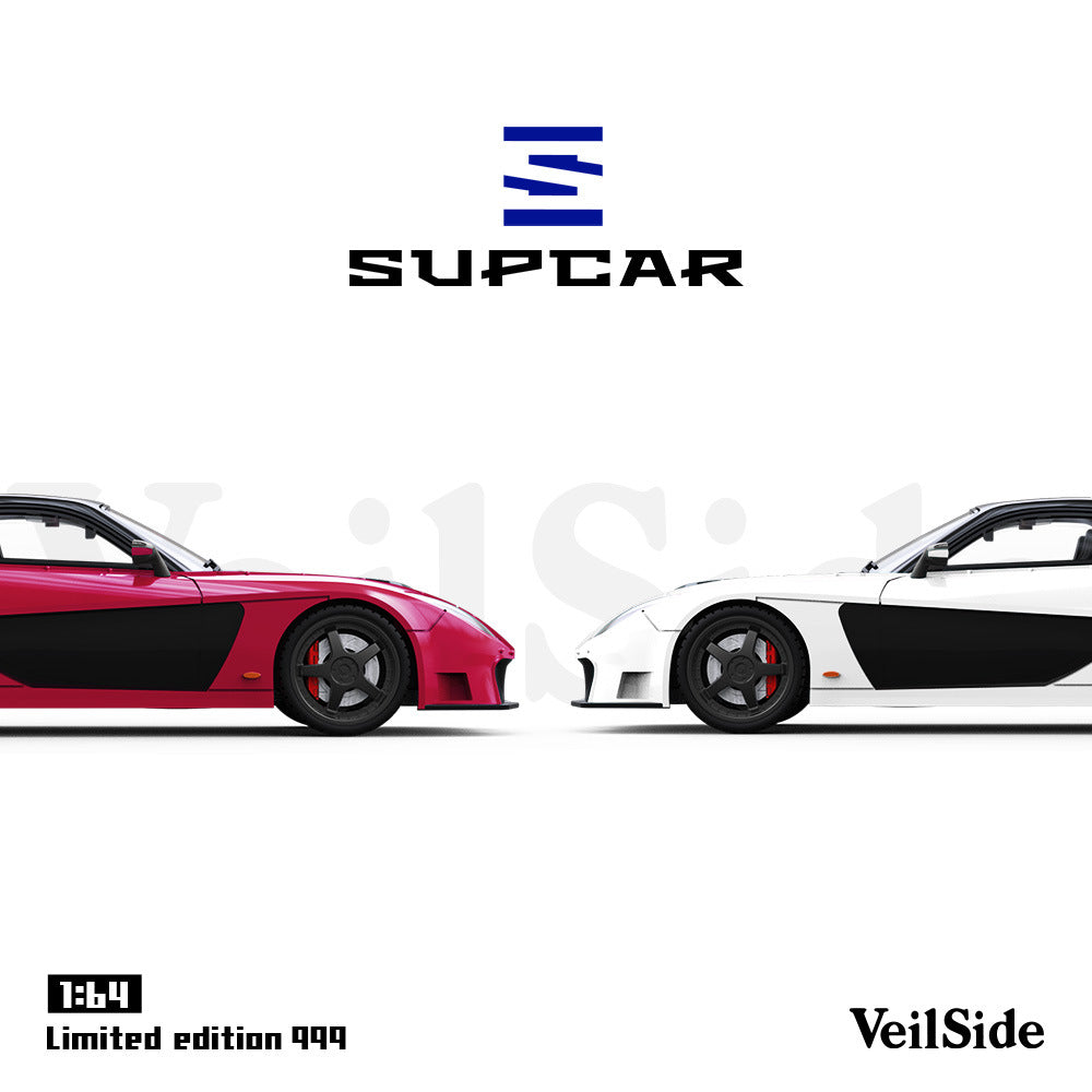 SUPCAR 1:64 RX 7 Veilside Solid Color Diecast Model MODCOLS
