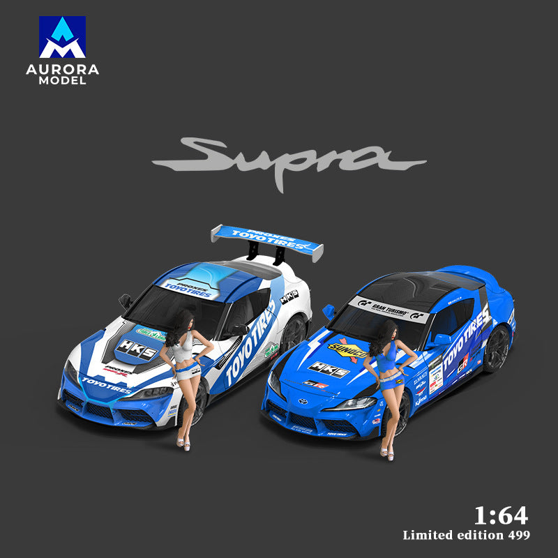 1:64 AM Toyota Supra A90 Toyo Tires D1GP Drift Car Diecast Model MODCOLS