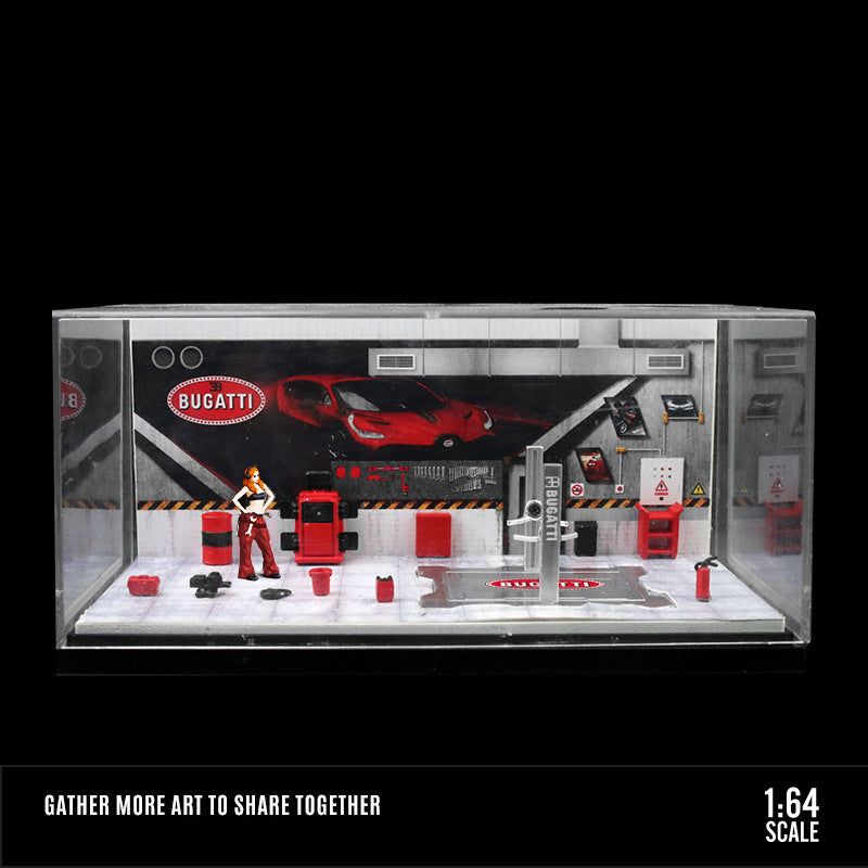MoreArt 1:64 Nissan & Toyota HKS Auto Repair Workshop Diorama MODCOLS
