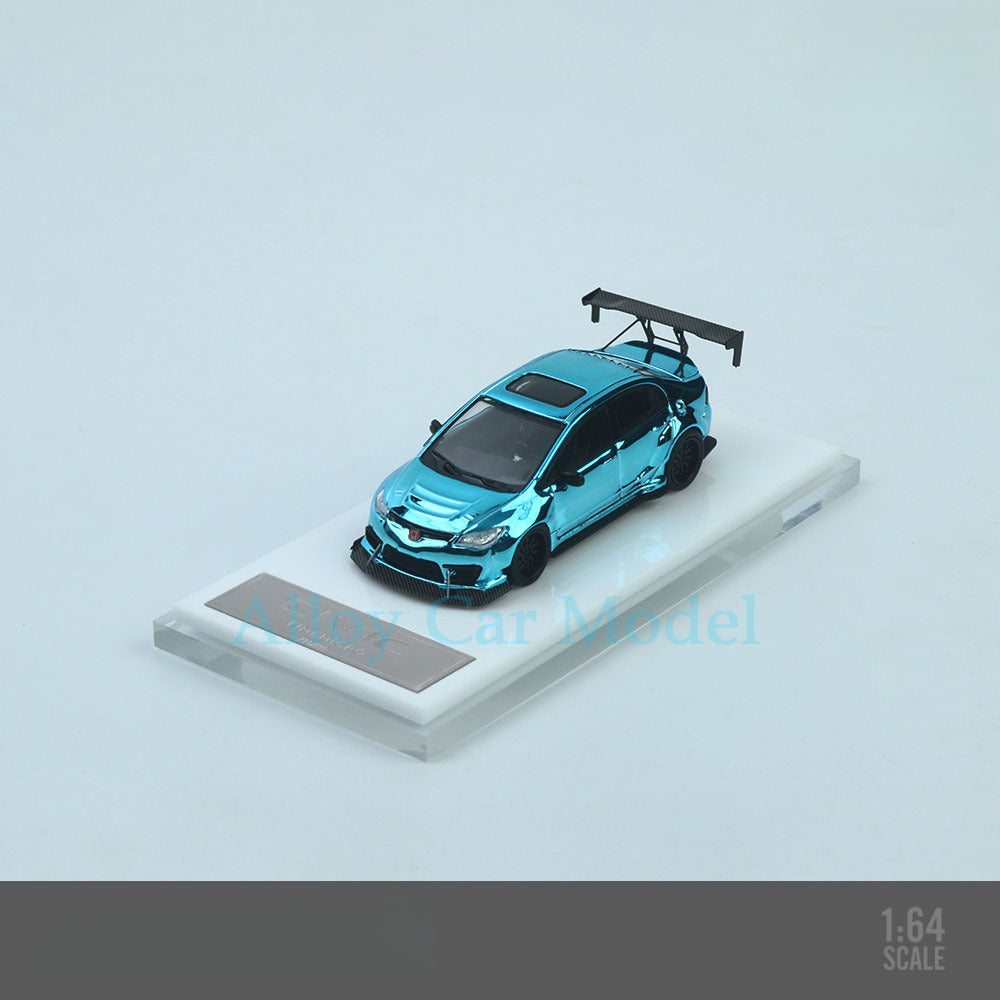 1:64 Honda Civic Modified Chrome Finish Die cast Alloy Car Model MODCOLS