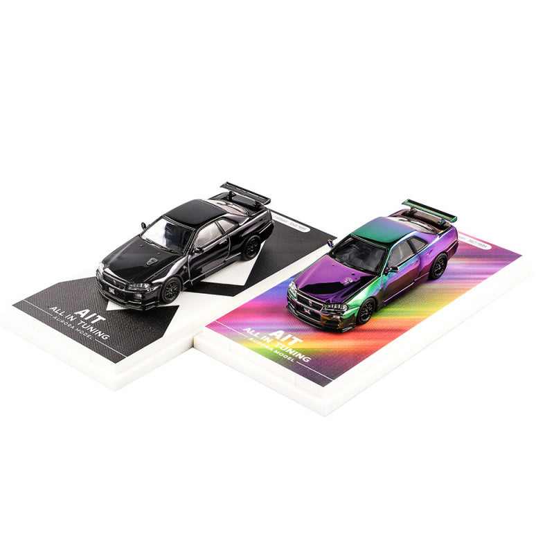AURORA MODEL 2024 Auto Tuning Expo Limited 1:64 GT R R34 Diecast Model MODCOLS