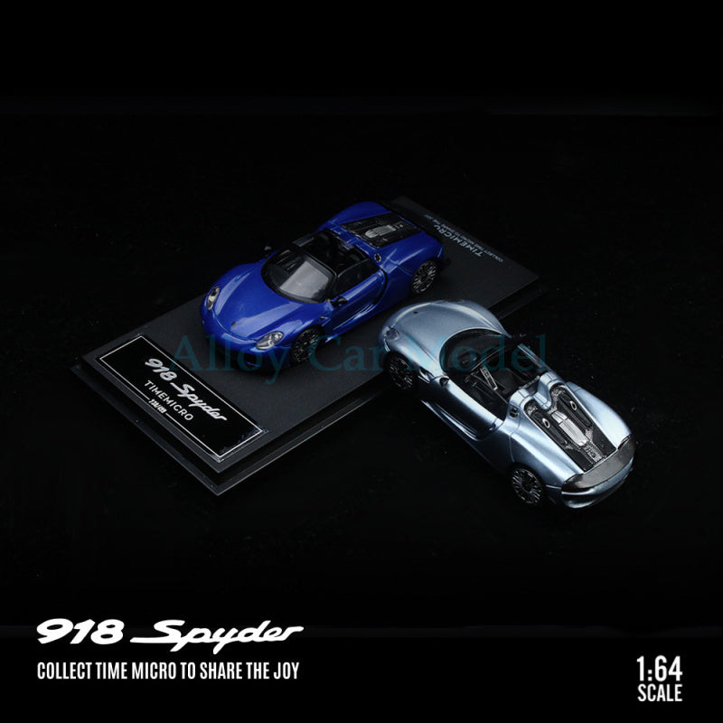 TimeMicro 1:64 Porsche 918 Diecast Model – Solid Color MODCOLS