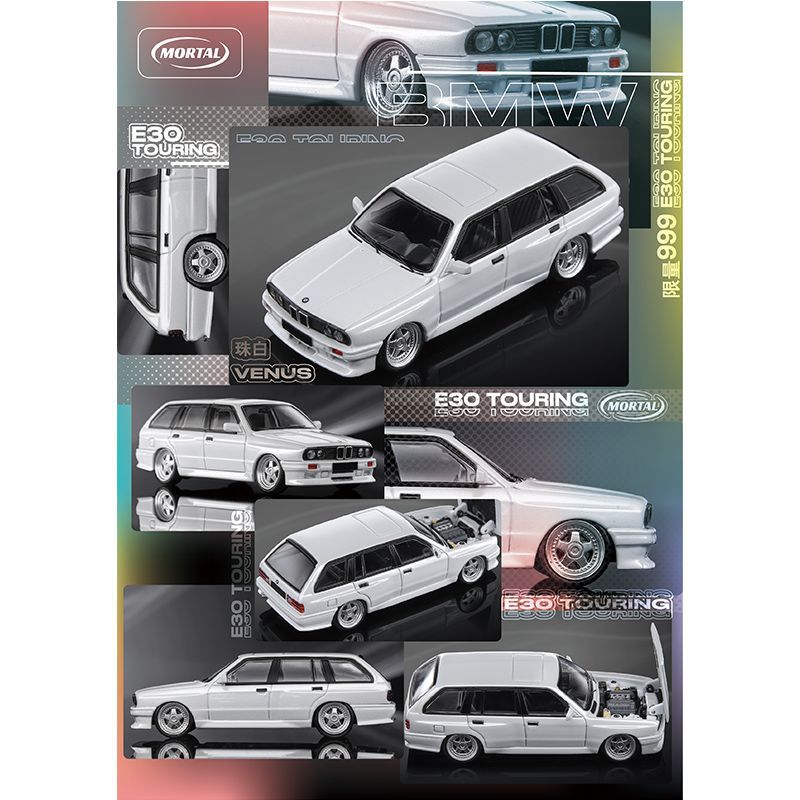 Mortal 1:64 BMW E30 Diecast Model with Opening Doors MODCOLS