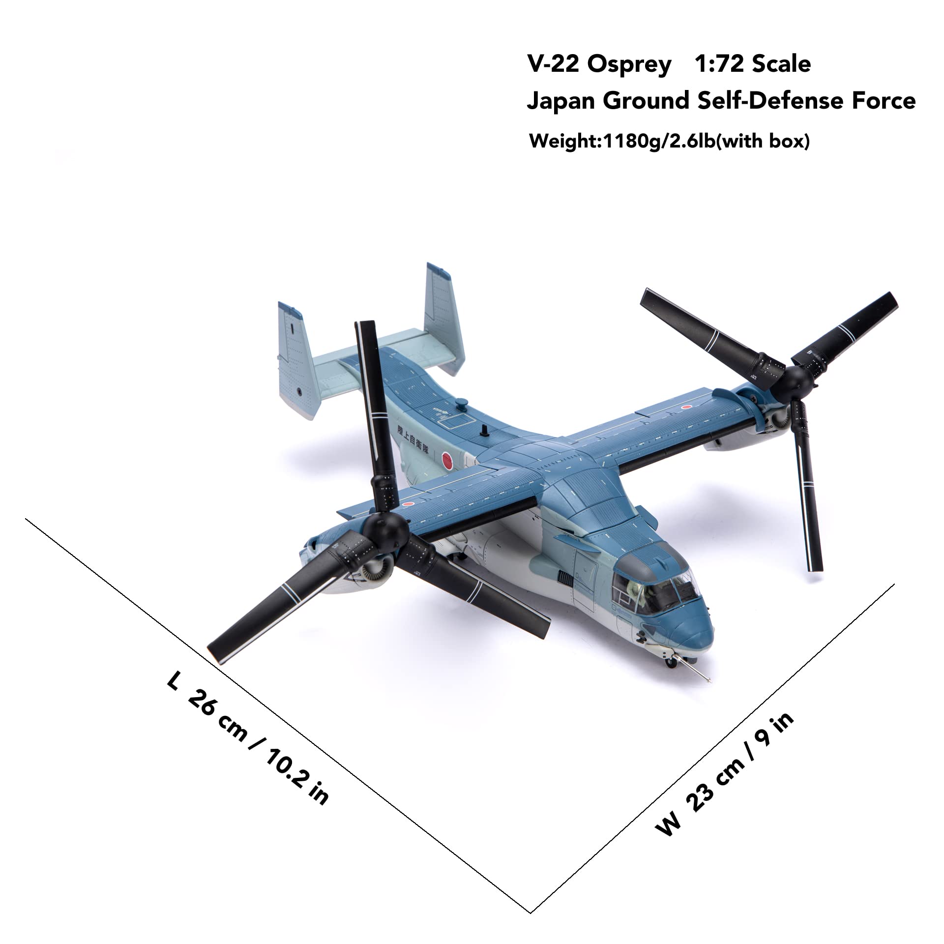 1/72 V-22 Osprey Die-cast Aircraft Model – Foldable US Navy Tiltrotor