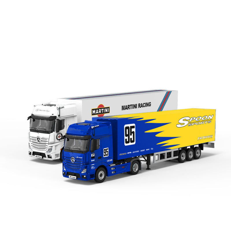 TM * PERKA 1:64 Mercedes Benz Actros Container Truck Premium Die Cast Model MODCOLS