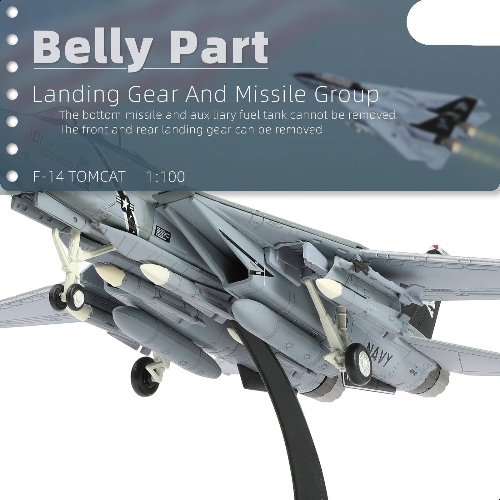 1/100 F-14B-2 Tomcat Diecast Model – VF-103 Jolly Rogers