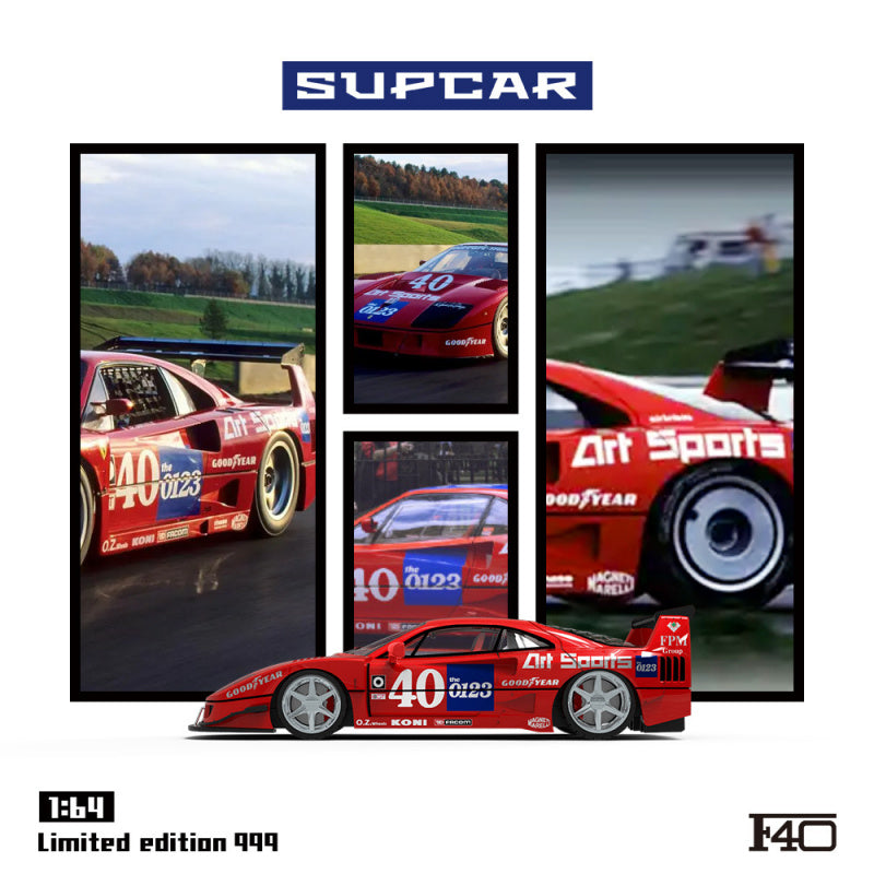 UPCAR 1:64 F40 Racing Livery Diecast Model MODCOLS