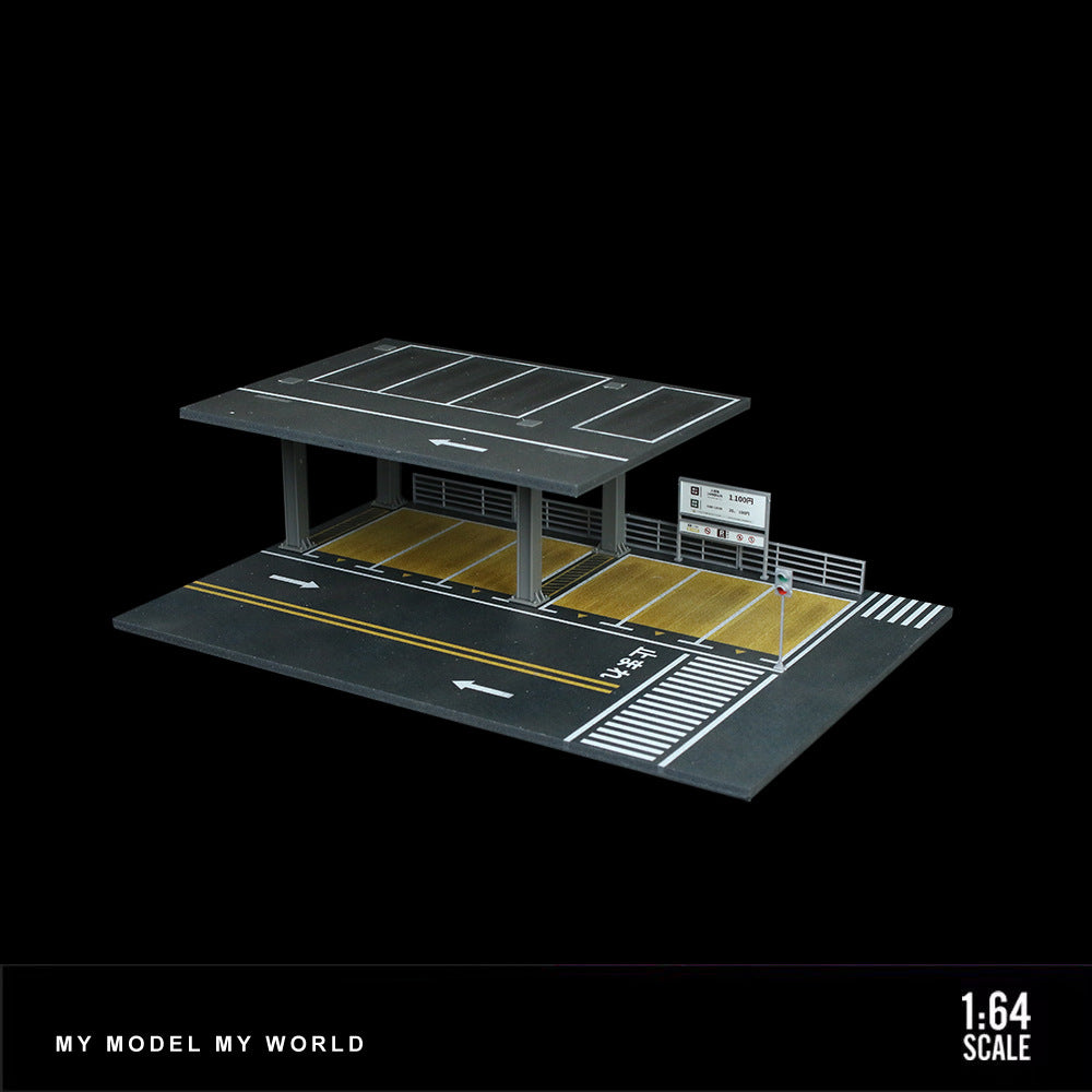 MoreArt 1:64 Repair Shop & Steel Platform Garage Scene Model MODCOLS
