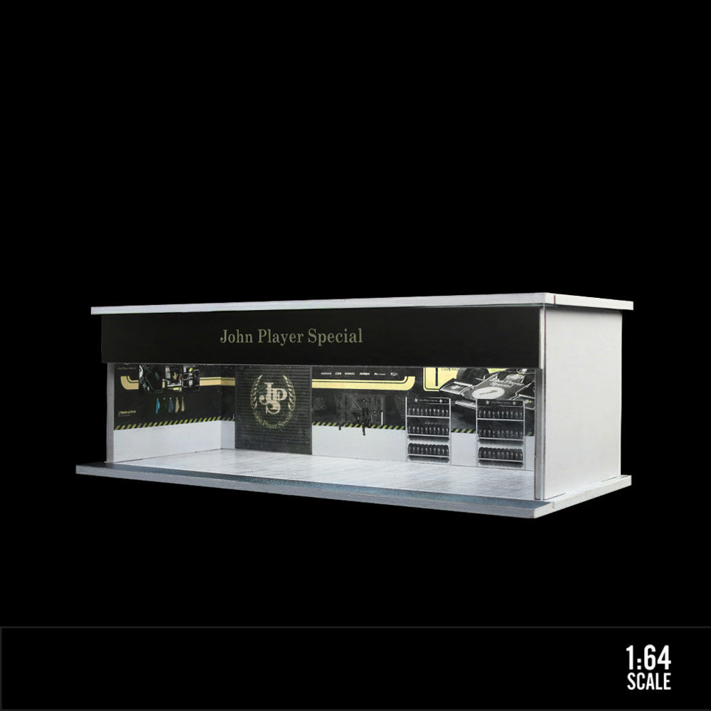 MoreArt 1:64 Martini Falken ADVAN & Spoon Light Up Garage Workshop Diorama MODCOLS
