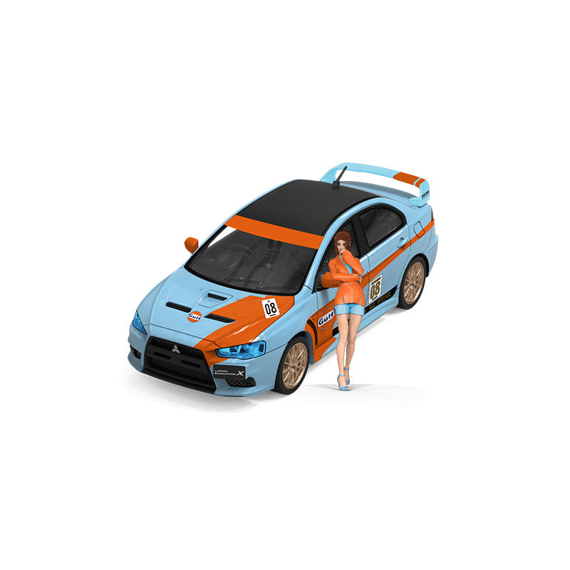 TimeMicro 1:64 Mitsubishi EVO X Gulf Livery Diecast Model MODCOLS