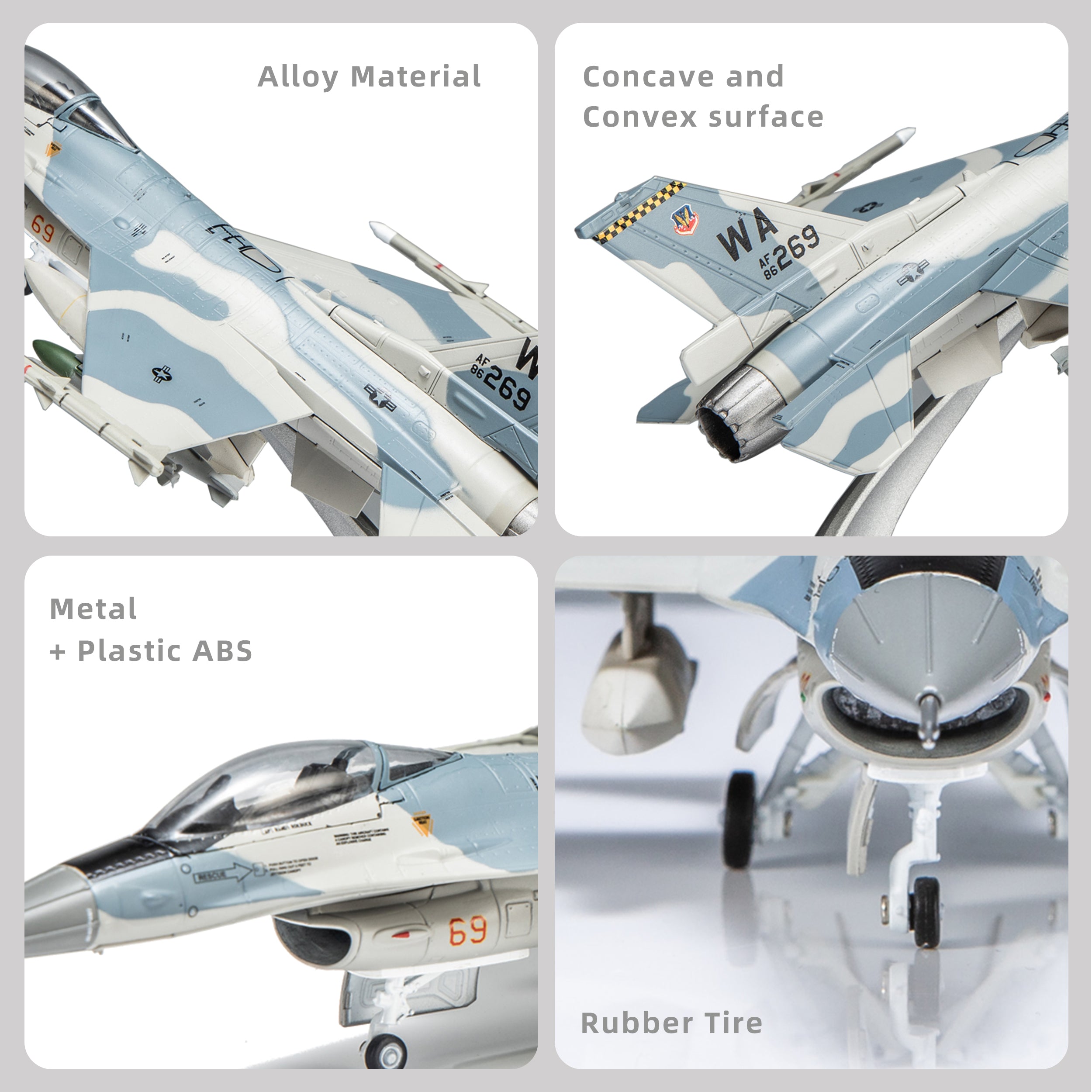 1/72 F-16C Fighting Falcon (1990 Fulcrum) Diecast Fighter Jet Model