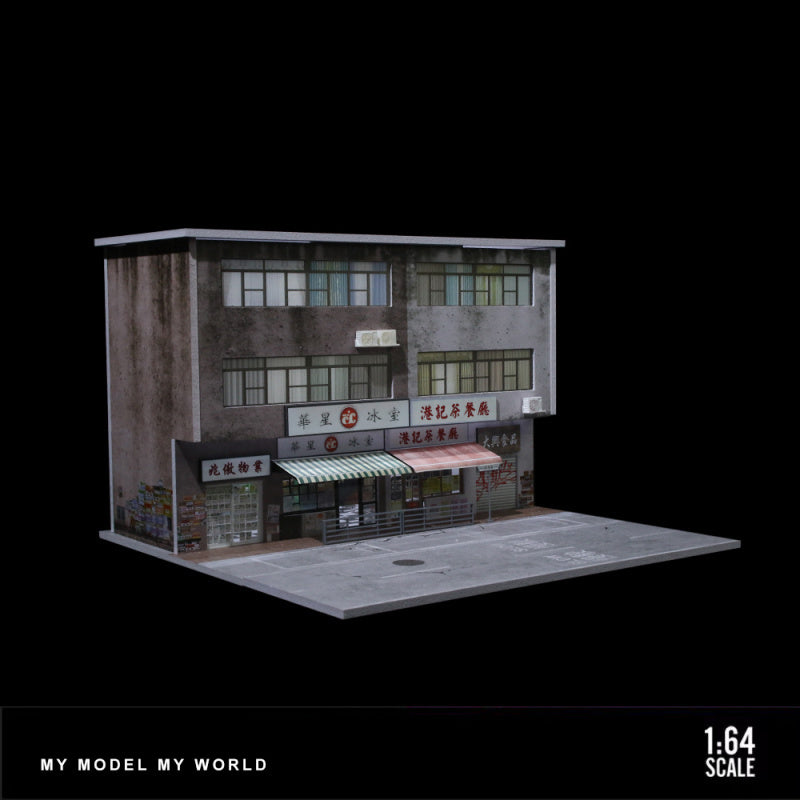 MoreArt 1:64 Hong Kong Street Scene Diorama | Lighted Display Model MODCOLS