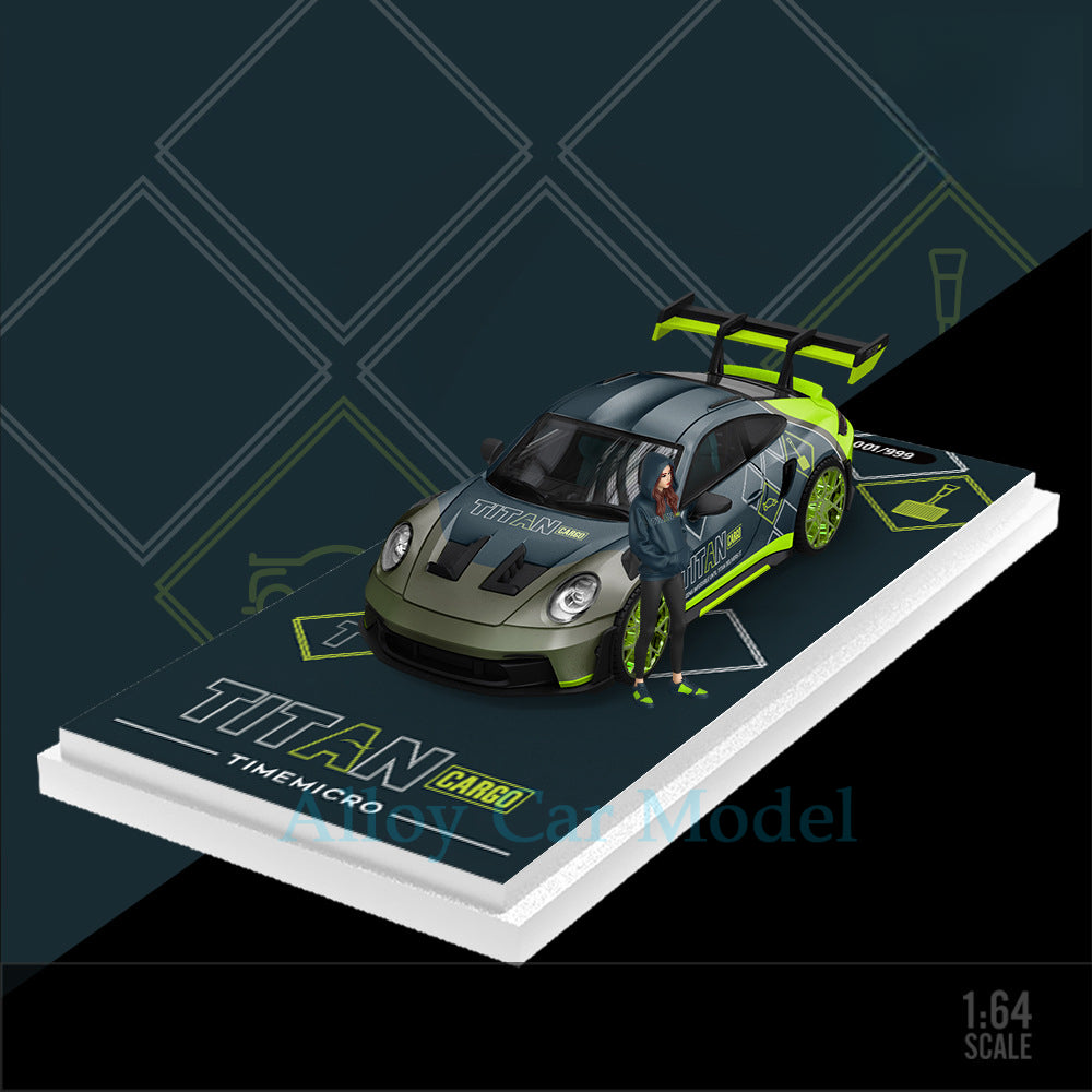 TimeMicro 1:64 Porsche 992 GT3 RS TITAN Diecast Model MODCOLS