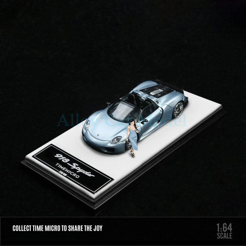 TimeMicro 1:64 Porsche 918 Diecast Model – Solid Color MODCOLS
