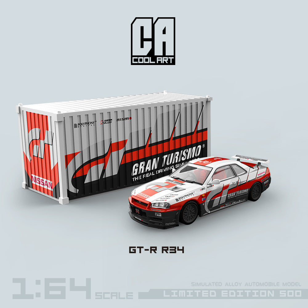 COOL ART 1:64 GT R R34 Racing Decal Edition Diecast Model MODCOLS