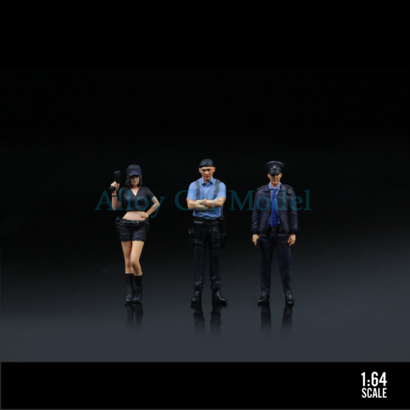 MoreArt 1:64 Police Officer Male & Female Resin Figure Set MODCOLS