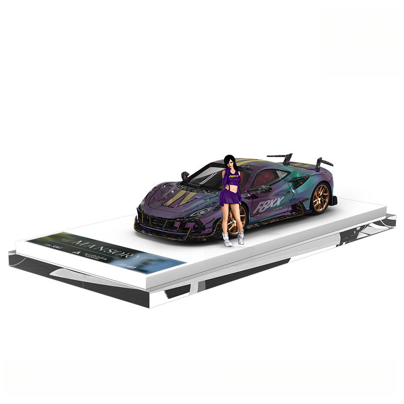 AM Ferrari F8XX Diecast Car Model – Red Blue & Chameleon MODCOLS