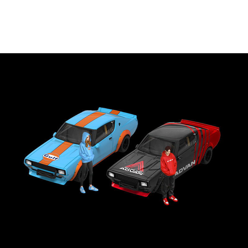 TIMEMICRO 1:64 Nissan KPGC110 Gulf & ADVAN Diecast Model MODCOLS