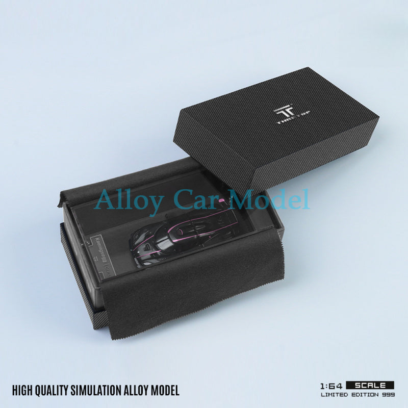 TT 1:64 Koenigsegg One:1 Carbon Pink Resin Diecast Model MODCOLS