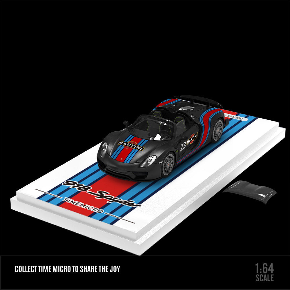 TimeMicro 1:64 Porsche 918 Spyder Martini Diecast Model MODCOLS
