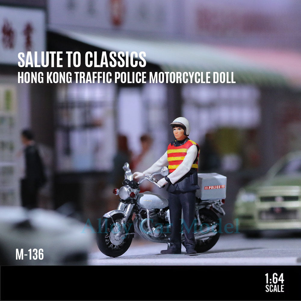 MoreArt 1:64 Tribute to Classic Hong Kong Traffic Police Motorcycle Figure MODCOLS
